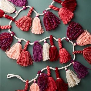 Anthropologie Warm Tone Tassel Garland